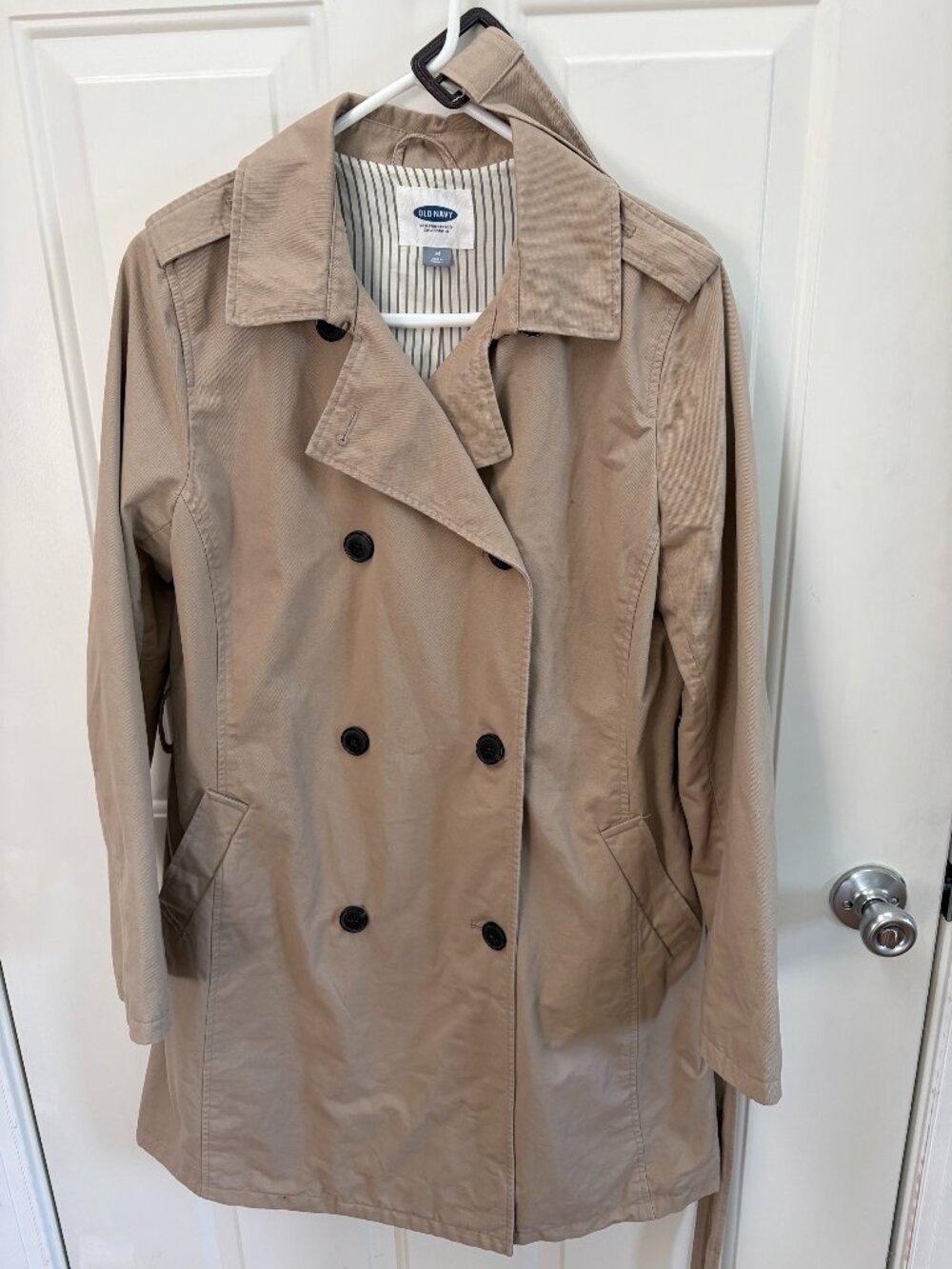 Old Navy knee length trench coat rain jacket size medium - Picture 1 of 3